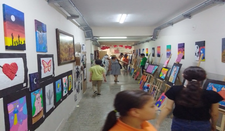 Arslanbey Ortaokulu’ndan resim sergisi açıldı
