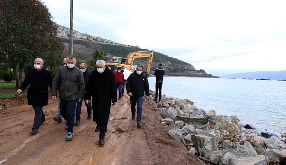 Başkan Büyükakın, Hereke Sahil Projesi’ni inceledi