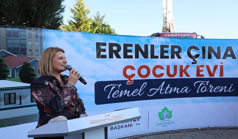 Başkan Hürriyet, 4. Çınar Çocuk Evi’nin temelini Erenler’de attı