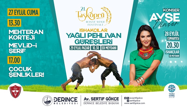 Derince’de yağlı pehlivan güreşleri, konserler ve çocuk şenlikleri ile dolu festival heyecanı