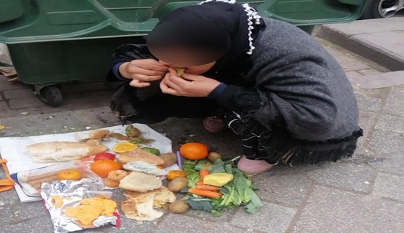 Dilenci kadın insanları kandırmak için bakın ne yaptı