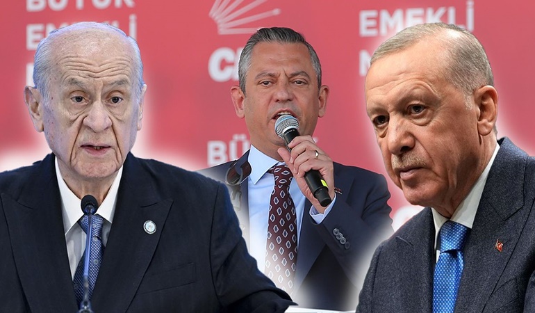Erdoğan, Özel'e taş, Bahçeli'ye gül attı!
