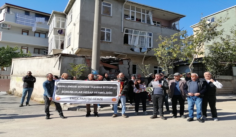 Gebze’deki doğalgaz patlamasını protesto ettiler