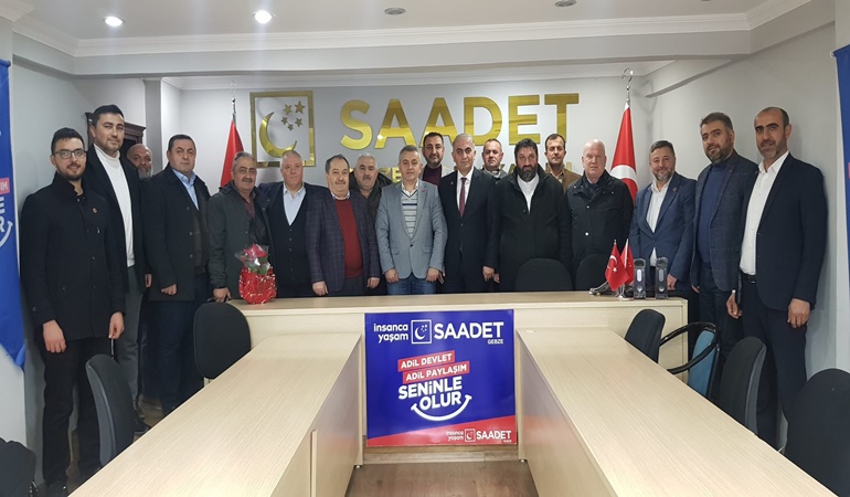 Gebzeli muhtarlardan Saadet Partisi’ne ziyaret