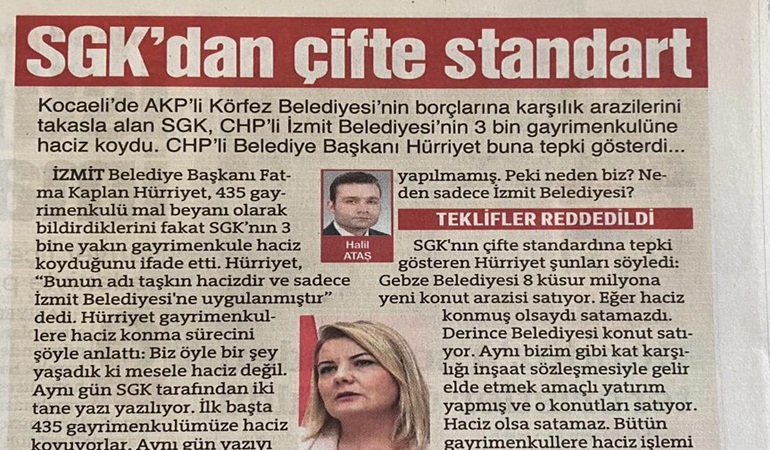 Herkes sadece İzmit Belediyesi’ne uygulanan çifte standardı konuşuyor