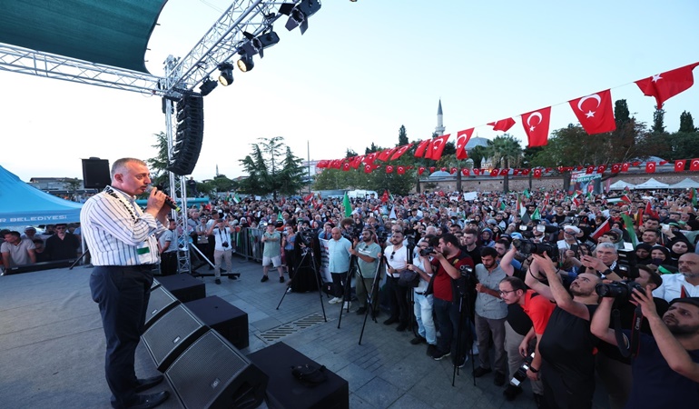 Kocaeli’de Haniye ve Filistin için İsrail protesto edildi