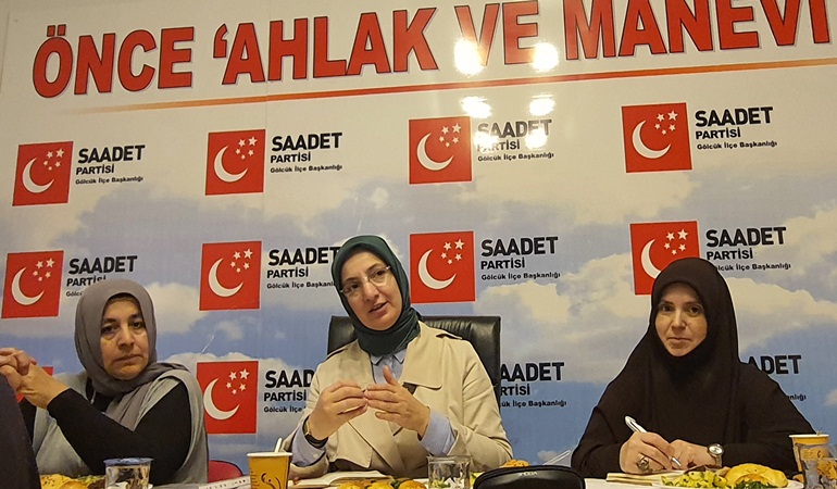 Saadetli kadınlardan önce toplantı, sonra ziyaret